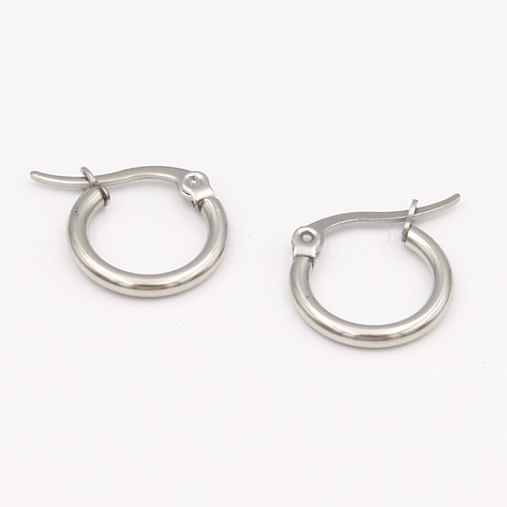 Rose Gold PVD Stud Earrings  316L stainless surgical steel  6 mm Aurora Borealis